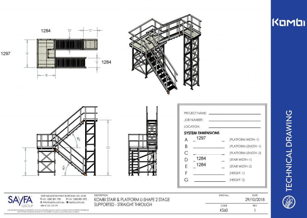 Kombi modular access stair and access platform systems