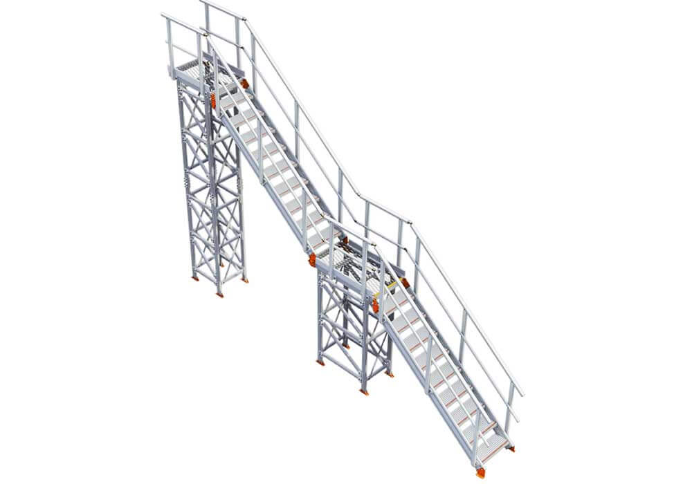 Click image to view 3D interactive model of KS40 Kombi stair and platform system