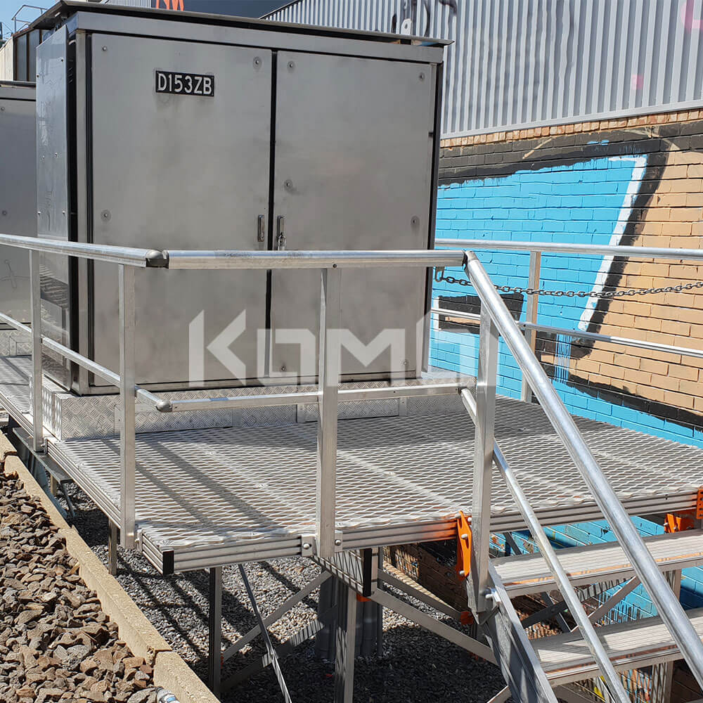 Kombi modular stair and platform systems installed at Metro Trains