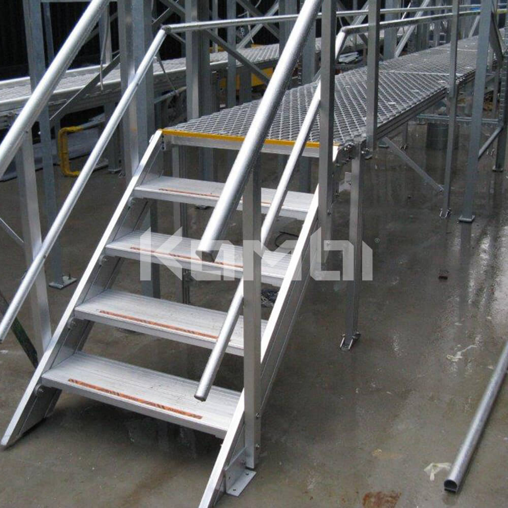 Image of Kombi stair and platform in use beside mechanical plant - click to download