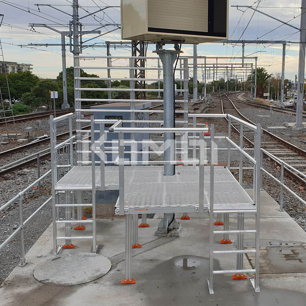 Kombi modular stair and platform systems install at Caulfield Railway Station