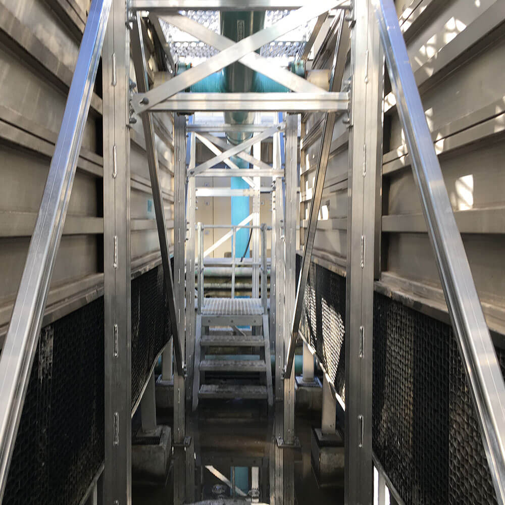 Kombi modular stair, crossover and platform systems install at Mirvac Property Group