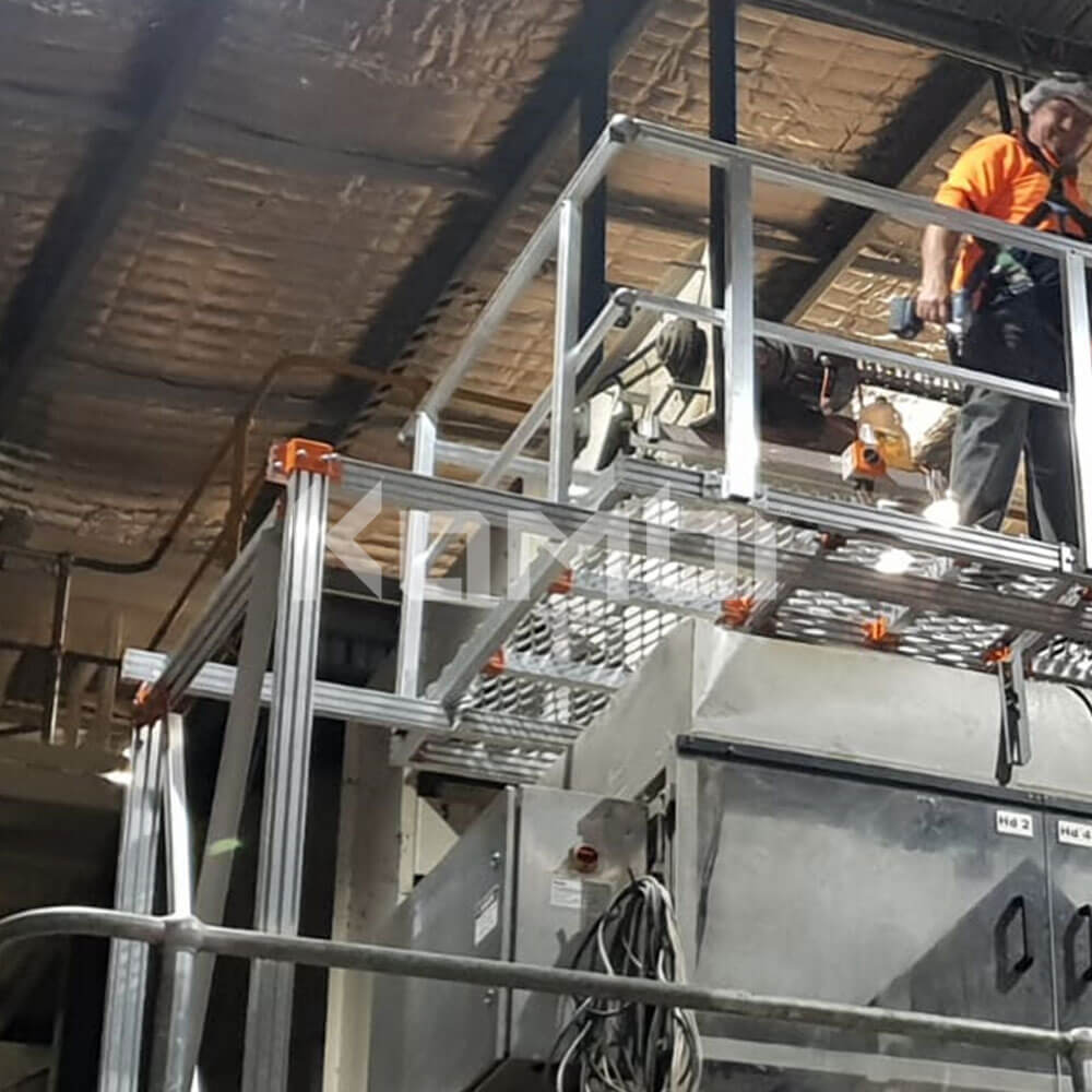 Kombi modular stair and platform systems install at Real Pet Food Company