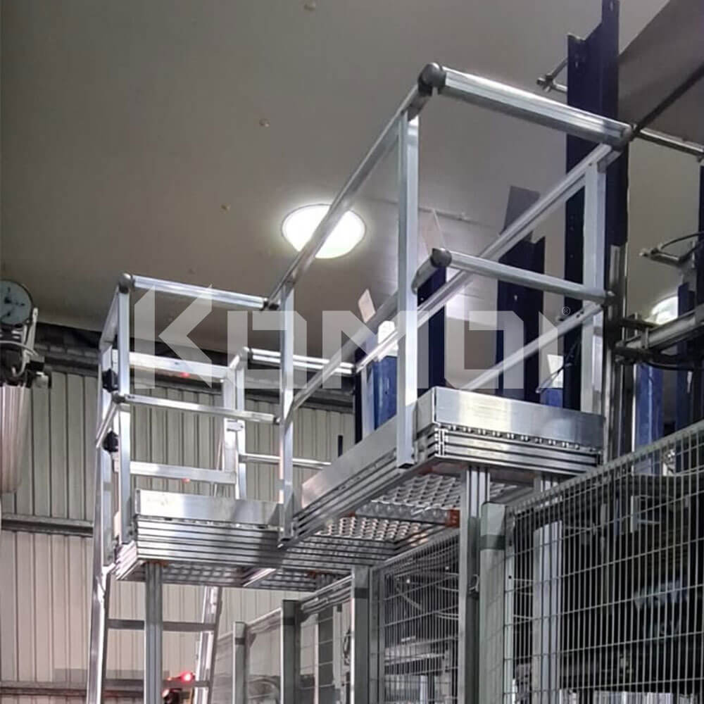 KOMBI Stairs and platforms installed at manufacturing plant