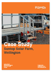 Kombi Aluminium Access Platforms solar farm case study image