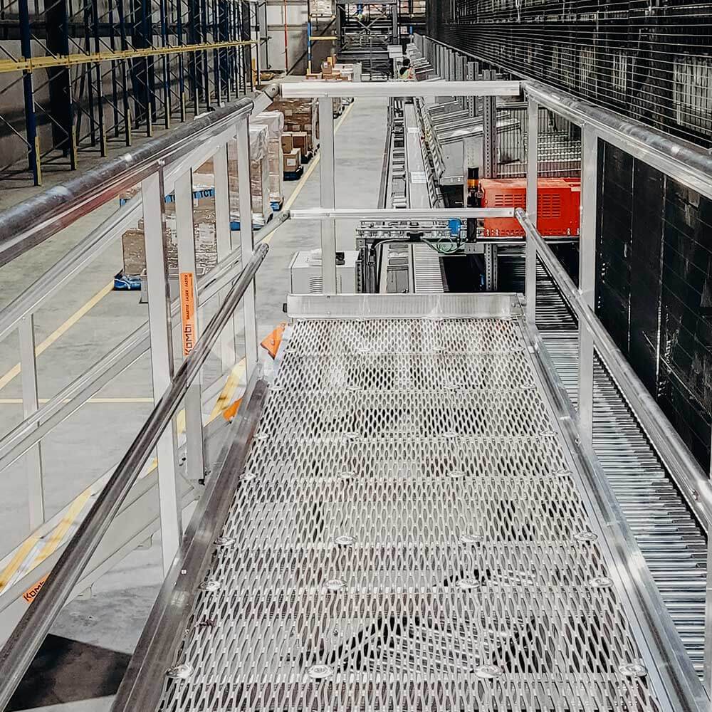 KOMBI Aluminium Elevated Platforms installed at distribution centre
