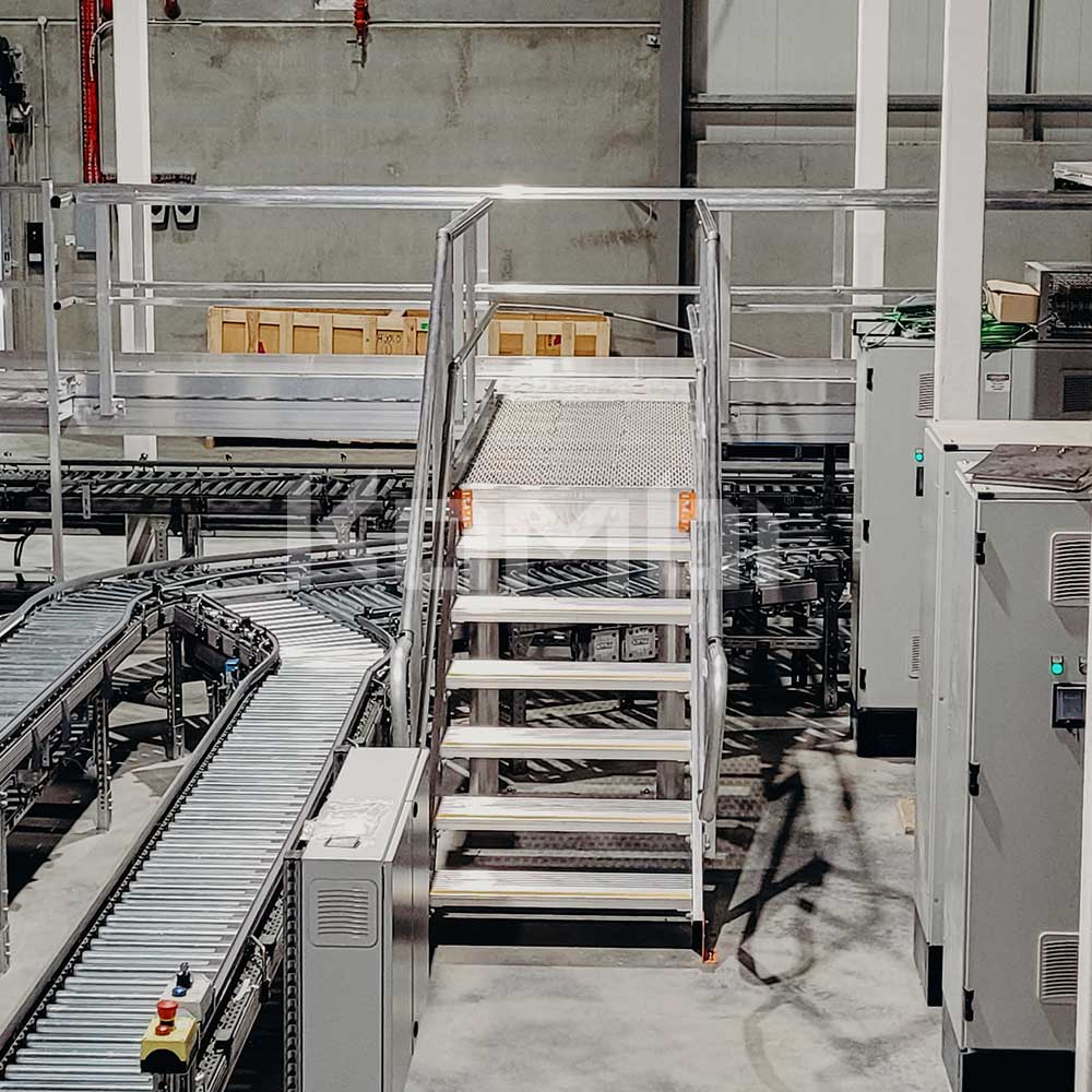 Knapp-API Distribution Centre Install of KOMBI Aluminium Stairs leading to Industrial Platform