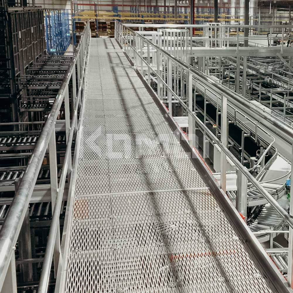 KOMBI Elevated Walkway over conveyor belt production area