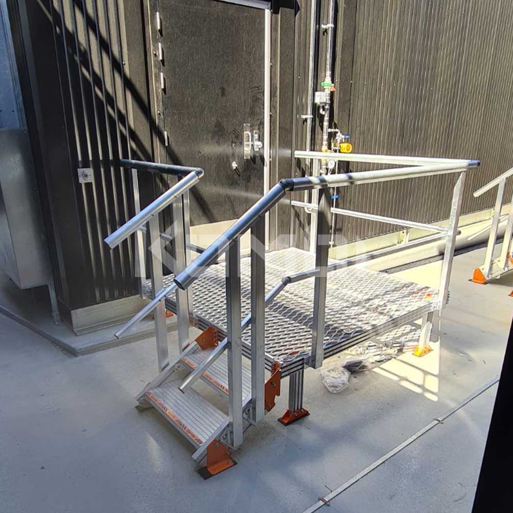 KOMBI Modular Aluminium Stair and Platform providing access across data centre pipework